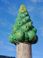 Tiled  rooftop structure, Antoni Gaudí's Palau Güell, Barcelona