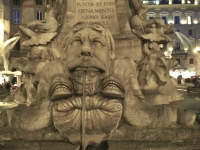 Detail from fountain in the Piazza Della Rotunda, in front of the Pantheon