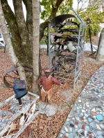 Industrial drying rack assemblage, Howard Finster's Paradise Garden, 2016