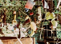Decorated ceiling, Howard Finster's Paradise Garden, circa 1990