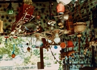 Decorated ceiling, Howard Finster's Paradise Garden, circa 1990