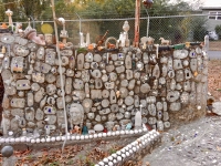 Wire encased wall at Howard Finster's Paradise Garden, 2016