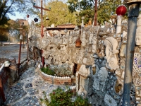 Decorated wall at Howard Finster's Paradise Garden, 2016