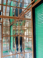 Inside the mirror house at Howard Finster's Paradise Garden, 2016