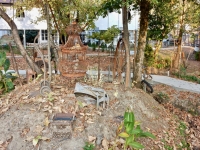 Mound with junk. The Rolling Chair Ramp gallery is in the background. Howard Finster's Paradise Garden, 2016