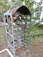 Drying rack bottle and wheel assemblage, Howard Finster's Paradise Garden, 2016