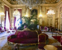 Over-the-top Napolean III apartments at the Louvre. When they say Second Empire, they mean this