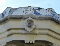 Building adjacent to Park Güell, detail, Barcelona