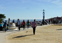 On top, Antoni Gaudí's Park Güell, Barcelona