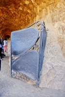 Metal gate, Antoni Gaudí's Park Güell, Barcelona, Spain