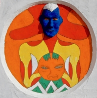 Wall detail, St. Eom's Pasaquan, 2016 Wall detail, St. Eom's Pasaquan, 2016