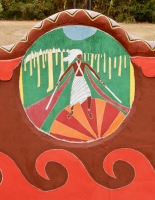 Wall detail, St. Eom's Pasaquan, 2016 Wall detail, St. Eom's Pasaquan, 2016