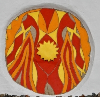 Wall detail, St. Eom's Pasaquan, 2016 Wall detail, St. Eom's Pasaquan, 2016