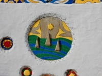 Wall detail, St. Eom's Pasaquan, 2016