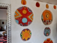 Interior roundels in the reading room, St. Eom's Pasaquan, 2016