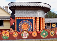 Back porch structure, St. Eom\'s Pasaquan, 2016