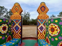 Front gate from insidet, St. Eom's Pasaquan, 2016