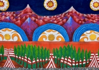 Wall detail, St. Eom's Pasaquan, 2016 Wall detail, St. Eom's Pasaquan, 2016