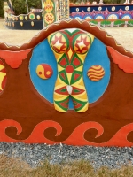 Wall detail, St. Eom's Pasaquan, 2016 Wall detail, St. Eom's Pasaquan, 2016