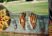 Wall detail, St. Eom's Pasaquan, circa 1990