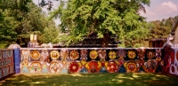 Walls in front of the compound, St. Eom's Pasaquan, circa 1990
