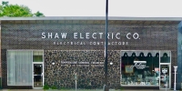 A classical facade. Shaw Electric Co., 2539 W. Peterson A classical facade. Shaw Electric Co., 2539 W. Peterson