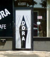 Love the painted curtain for Dora, 2546 W. Peterson
