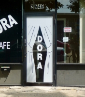 Love the painted curtain for Dora, 2546 W. Peterson Love the painted curtain for Dora, 2546 W. Peterson