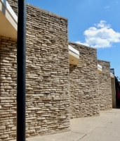 Magnificent stonework next to Five Star Cleaners, 2552 W. Peterson