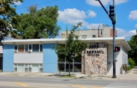 You're not likely to see blue brick like this any more. The Cardamil Building, 2600 W. Peterson