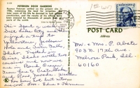 Peterson's Rock Garden, between Bend and Redmond, Oregon, postcard-verso