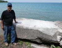 Roman Villareal and his Promontory Point Day carvings