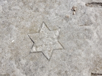 Star of David. Chicago lakefront stone carvings, Promontory Point. 2018