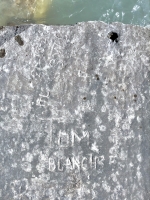 JMS, 7-21-43, Tom and Blanche F., Al. Level 1. Chicago lakefront stone carvings, Promontory Point. 2018 JMS, 7-21-43, Tom and Blanche F., Al. Level 1. Chicago lakefront stone carvings, Promontory Point. 2018