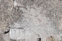 F+E 50 + 4 Years. F+E refers to Frank and Elaine. Frank also takes care of the nearby ladder into the lake and in 2023 reported going to the Point four times a week or so. +4 years was 6 in 2023. Level 2. Chicago lakefront stone carvings, Promontory Point. 2022