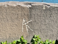 AK. Level 5, vertical. Chicago lakefront stone carvings, Promontory Point. 2023 AK. Level 5, vertical. Chicago lakefront stone carvings, Promontory Point. 2023