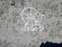 Ferris Wheel, made at the May 2023 carving workshop. Level 5. Chicago lakefront stone carvings, Promontory Point. 2023 Ferris Wheel, made at the May 2023 carving workshop. Level 5. Chicago lakefront stone carvings, Promontory Point. 2023