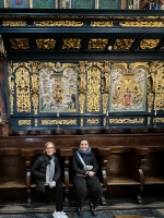 Janet and Emma at the 14th century St. Mary's Basilica in Krakow. The Poles knew how to do baroque. Janet and Emma at the 14th century St. Mary's Basilica in Krakow. The Poles knew how to do baroque.