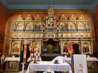 The Greek Catholic Parish Church of St. Cosmas and St. Damian in Banica near Izby was built around the middle of the 18th Century. The Greek Catholic Parish Church of St. Cosmas and St. Damian in Banica near Izby was built around the middle of the 18th Century.