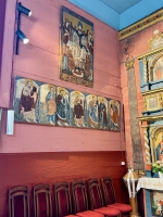 The Greek Catholic Parish Church of St. Cosmas and St. Damian in Banica near Izby was built around the middle of the 18th Century. The Greek Catholic Parish Church of St. Cosmas and St. Damian in Banica near Izby was built around the middle of the 18th Century.