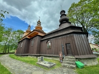 St. Michael Archangel's Church in Brunary, 18th century. The church is getting some work done.