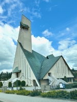 Not every Polish church is quaint. This one is in Kąclowa.