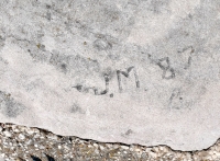 J.M. '87. Chicago lakefront stone carvings, Promontory Point. 2020