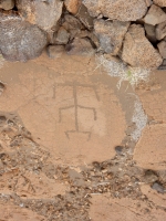 Mutl-limbed figure, the Puako petroglyphs