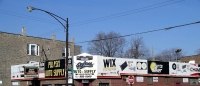 Hand-painted auto parts sign at Pulaski Auto Supply, Chicago-Roadside Art