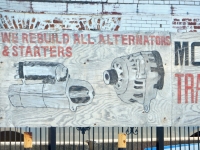 We rebuild alternators and starters, Mexico Auto Repair and Body Shop, 87th Street near Burley, Chicago-Roadside Art We rebuild alternators and starters, Mexico Auto Repair and Body Shop, 87th Street near Burley, Chicago-Roadside Art