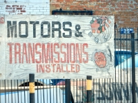 Motors & Transmissions Installed,  Mexico Auto Repair and Body Shop, 87th Street near Burley, Chicago-Roadside Art