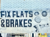Fix Flats & Brakes, Mexico Auto Repair and Body Shop, 87th Street near Burley, Chicago-Roadside Art Fix Flats & Brakes, Mexico Auto Repair and Body Shop, 87th Street near Burley, Chicago-Roadside Art