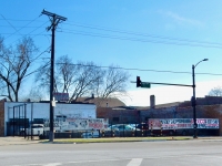 Some folky auto parts on the signs  at Mexico Auto Repair and Body Shop, 87th Street near Burley, Chicago-Roadside Art