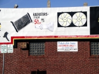 Hand-painted auto parts sign at Pulaski Auto Supply, Chicago-Roadside Art